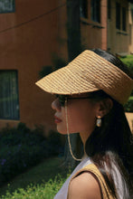 Load image into Gallery viewer, Natural raffia Socco cap with rings
