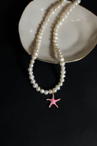 Starfish pearl necklace