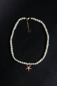 Starfish pearl necklace