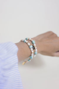 Turquoise pearl bracelet