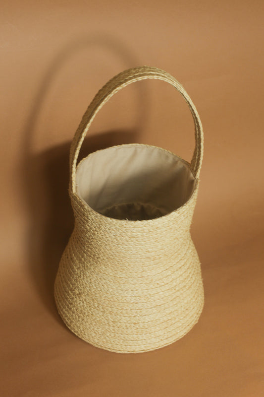 Túi bucket Arybayo raffia tự nhiên