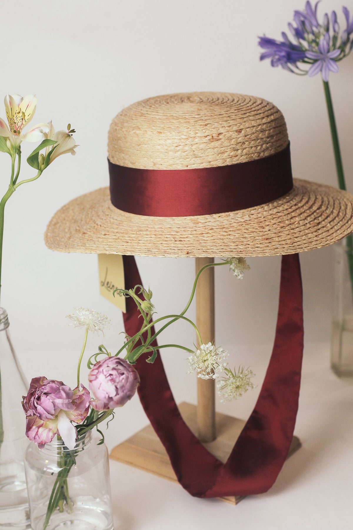 Chapeau canotier Yoyo en raphia