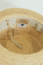 Load image into Gallery viewer, James boater hat for women in natural raffia