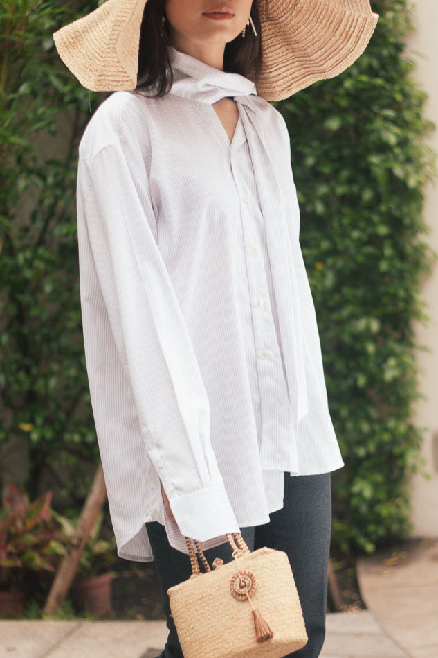 Cravat shirt by Leinne and Mimi Minh Nguyen Lim bespoke