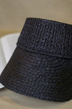 Load image into Gallery viewer, Tender visor raffia black cap athleisure