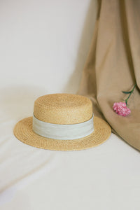 Fleming Raffia Boater chapeau