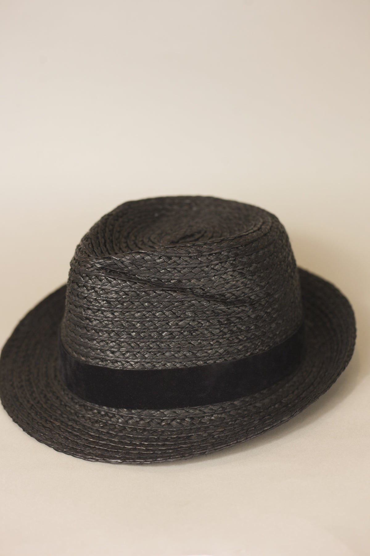 Henri Fedora black raffia hat
