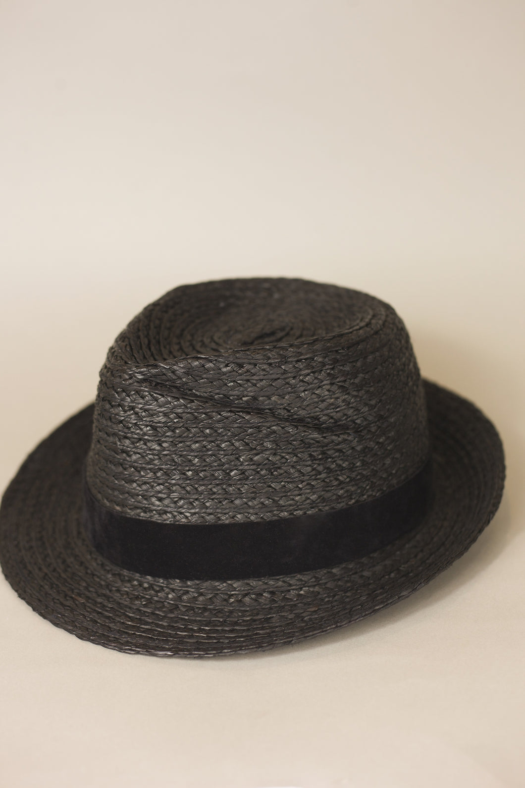 Henri Fedora black raffia hat for men