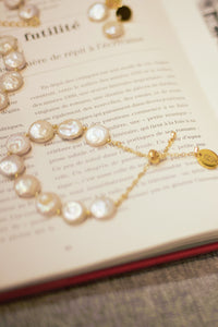 Bracelet en perles plates Frances