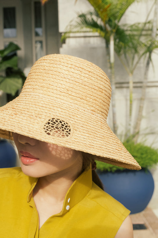 Nón raffia vành cụp Sandra
