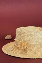 Load image into Gallery viewer, Gardenia Hat, Eco-luxury, Raffia artisanal hat, Leinné Gourmandises