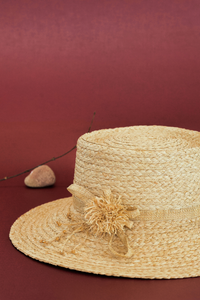 Gardenia Hat, Eco-luxury, Raffia artisanal hat, Leinné Gourmandises
