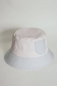 Cotton bucket hat Gabriel pink blue stripes