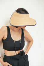 Load image into Gallery viewer, Jordan Classic raffia wide brim crownless hat