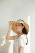 Charger l&#39;image dans la visionneuse de galerie, Jordan Classic wide brim crownless rollable raffia hat