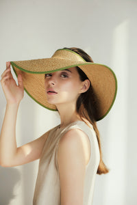 Eco luxury handmade raffia hat