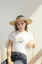 Load image into Gallery viewer, Jordan Urban short brim crownless rollable raffia hat