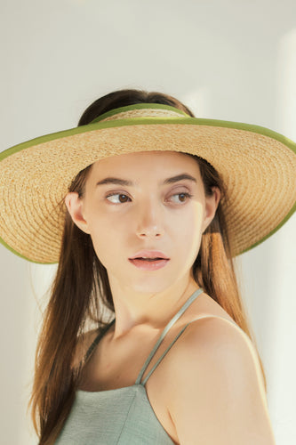 Jordan Urban short brim crownless rollable raffia hat