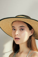 Load image into Gallery viewer, Jordan Urban short brim crownless rollable raffia hat