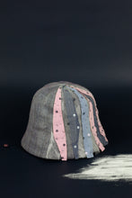 Load image into Gallery viewer, Lalaland bucket hat made from upcycled fabric spontaneous decorative details