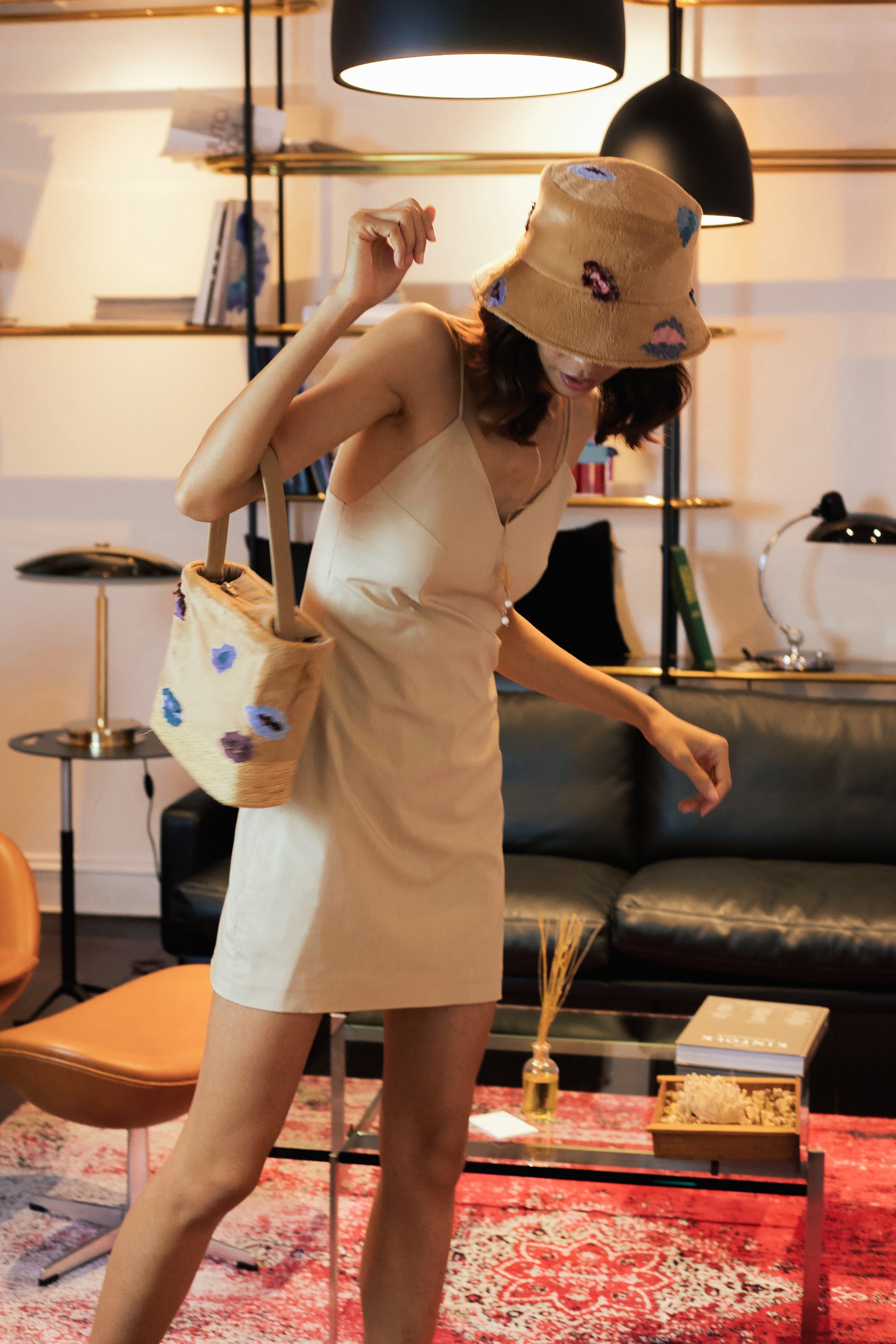Leopard Dance hat, Bucket hat, Reflective Pace - Resort 2020, Eco Fur, Eco luxury