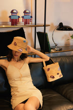 Load image into Gallery viewer, Reflective Pace - Resort 2020, Eco luxury, Leopard Dance bucket bag, hand bag, eco fur