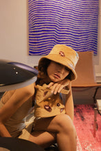 Load image into Gallery viewer, Bucket hat made from eco fur with colorful leopard pieces