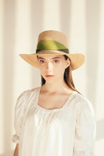 Load image into Gallery viewer, Lucyna raffia fedora hat with two-color mixed band and high crown