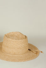 Load image into Gallery viewer, Masculin hat, Fedora hat, Reflective Pace - Resort 2020, Raffia hat with Wooden Button
