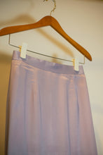 Load image into Gallery viewer, Moneypenny purple midi silk shirt