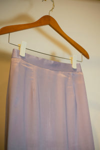 Moneypenny purple midi silk shirt
