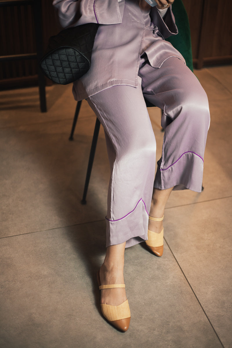 Lior silk long trousers