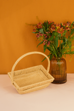 Load image into Gallery viewer, Small square raffia basket