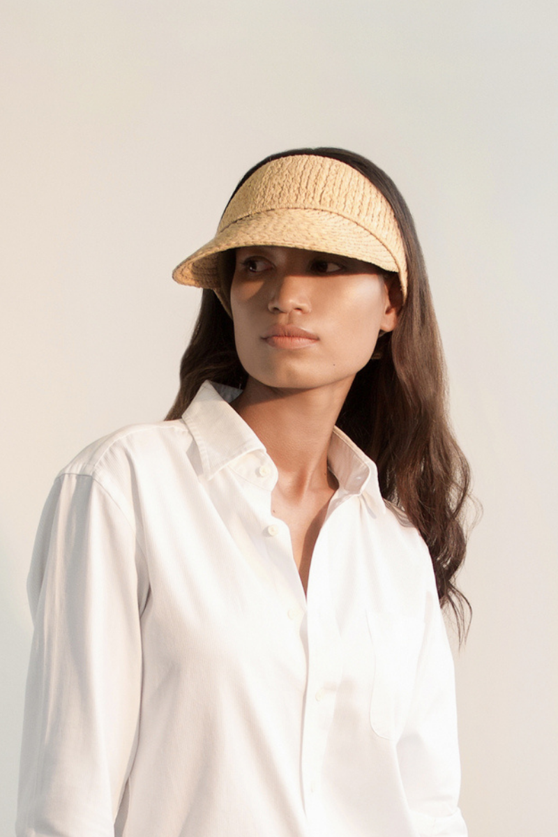 Tender Visor unisex raffia hat with visor