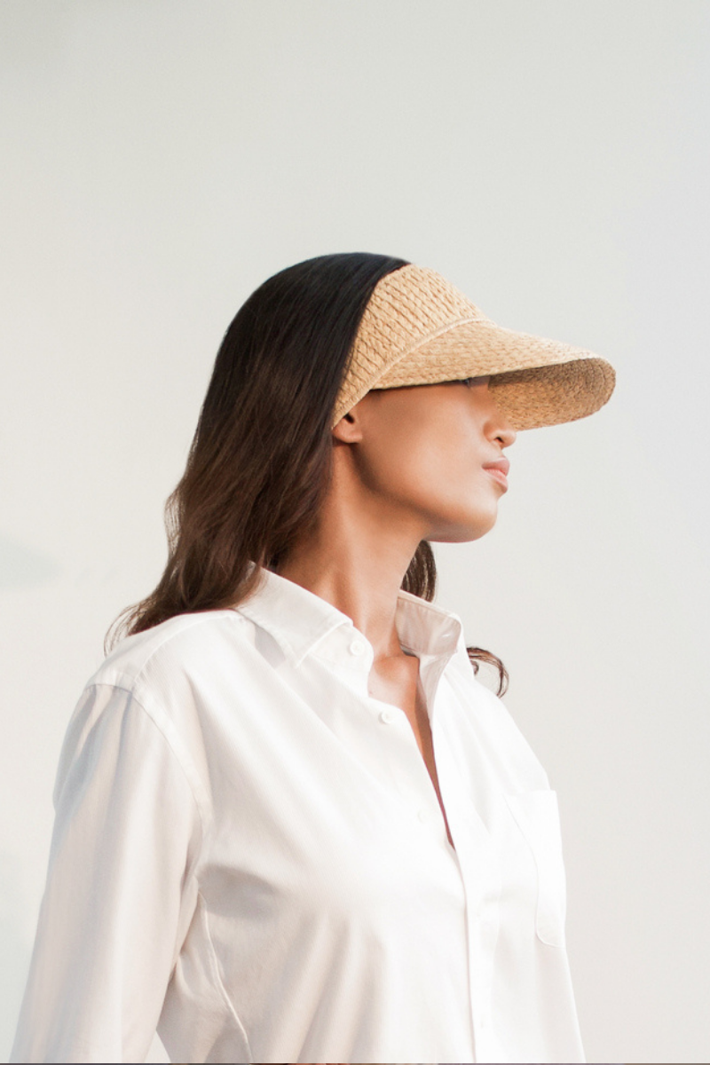 Tender Visor unisex raffia hat with visor